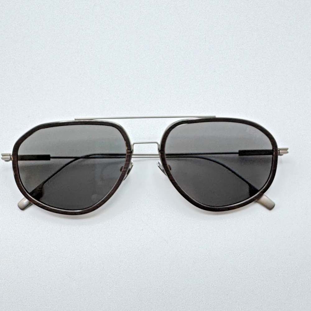 Ermenegildo Zegna Sunglasses EZ0305 50D Brown Striped Frame Gray Polarized 56mm